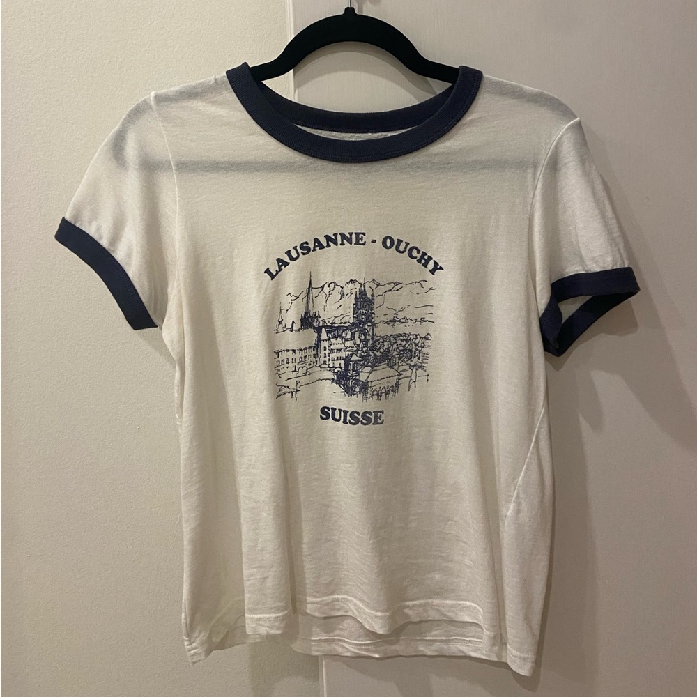 White Ringer Graphic Tee